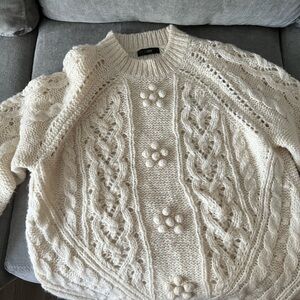 J Crew cable knit sweater